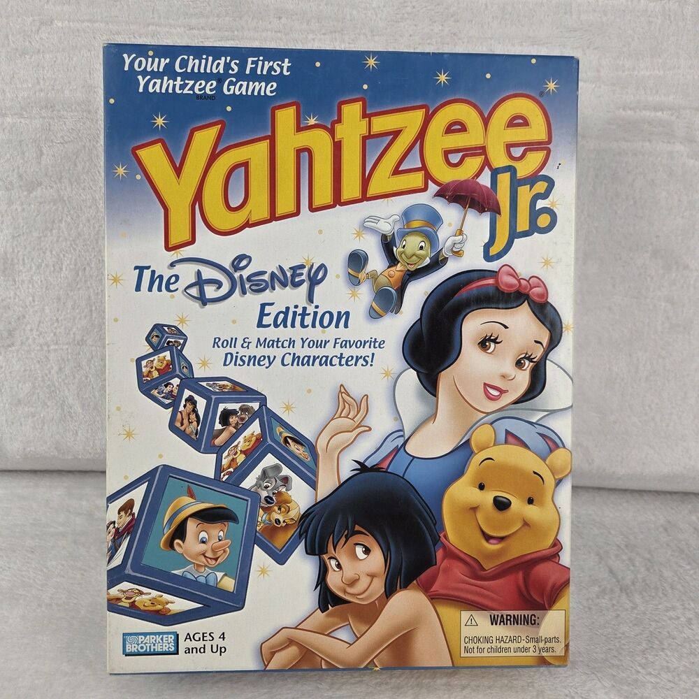 Vintage 2004 Yahtzee Jr Disney Edition Board Game Parker Brothers Complete